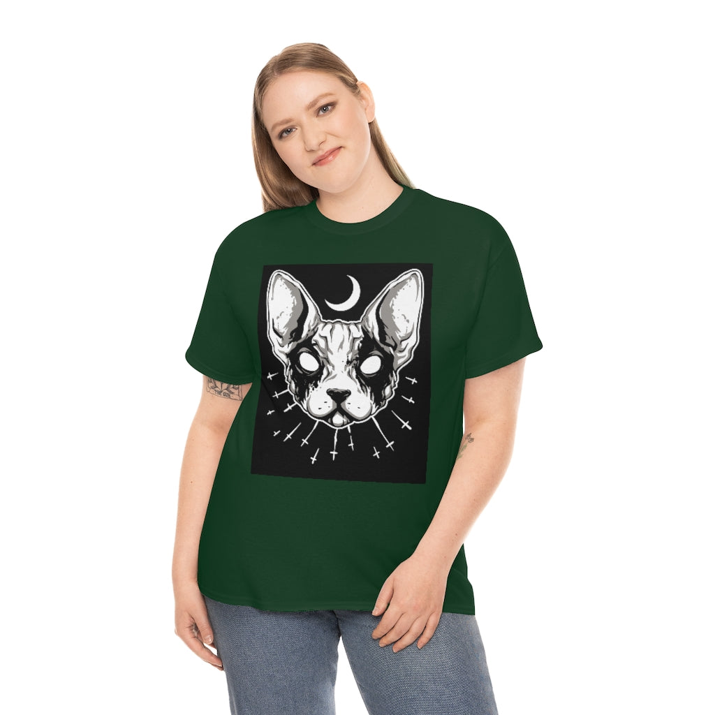 Occult Cat | Unisex | Heavy Cotton | T-Shirt | Halloween | Wiccan | Black Magic | Gothic