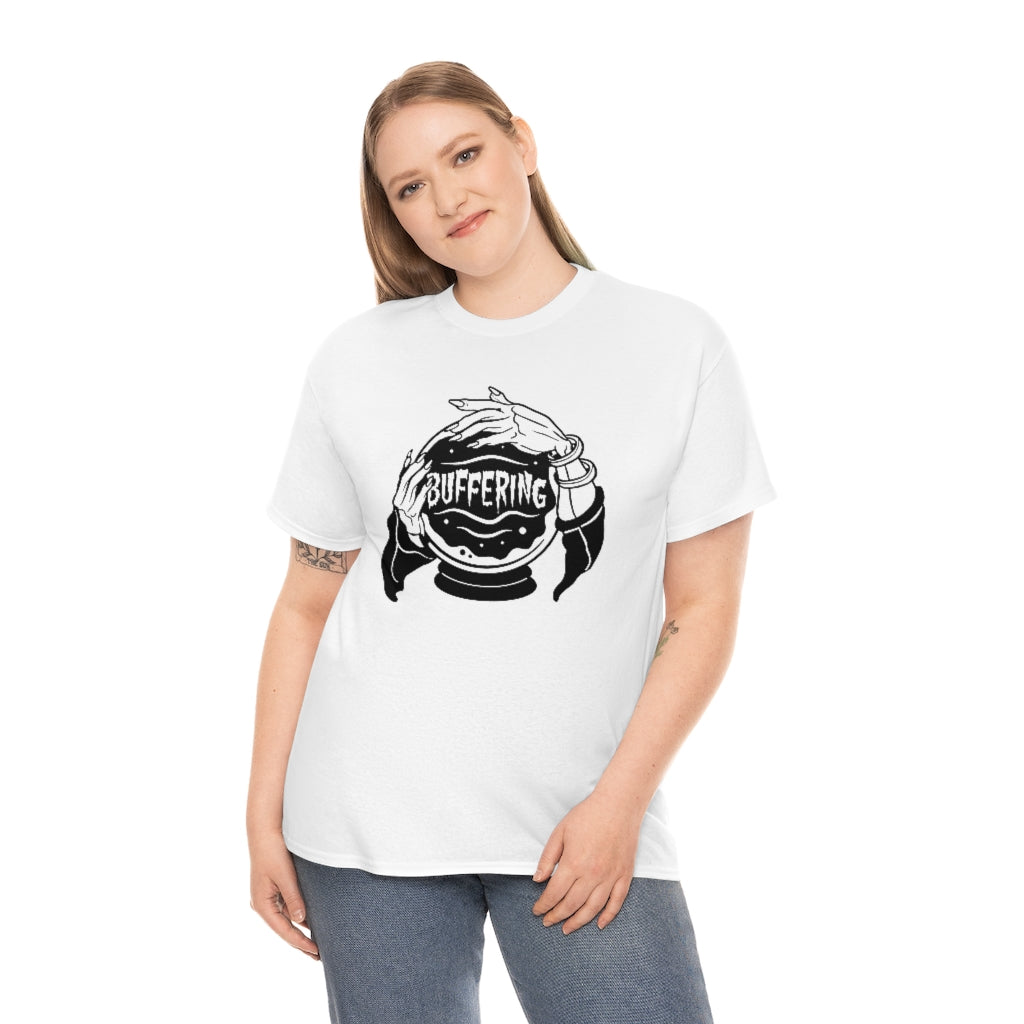 Crystal Ball Buffering | Unisex | Heavy Cotton | T-Shirt | Fortune Telling | Funny | Occult