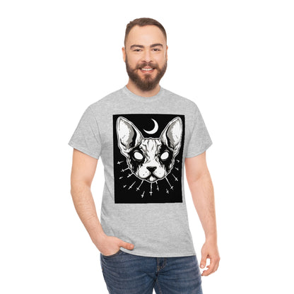 Occult Cat | Unisex | Heavy Cotton | T-Shirt | Halloween | Wiccan | Black Magic | Gothic