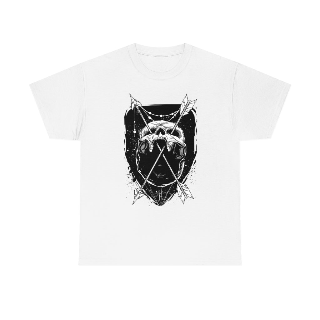 Arrows Through Skull | Unisex | Heavy Cotton | T-Shirt | Gothic | Indigenous | Death