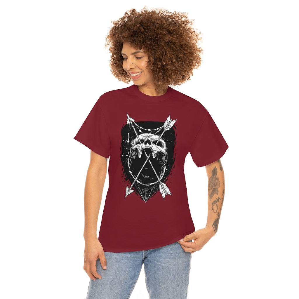 Arrows Through Skull | Unisex | Heavy Cotton | T-Shirt | Gothic | Indigenous | Death