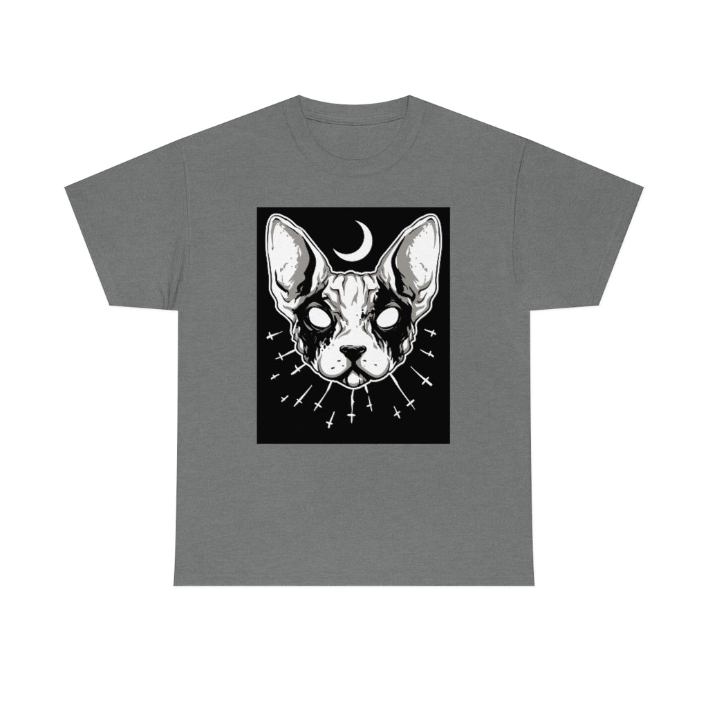 Occult Cat | Unisex | Heavy Cotton | T-Shirt | Halloween | Wiccan | Black Magic | Gothic