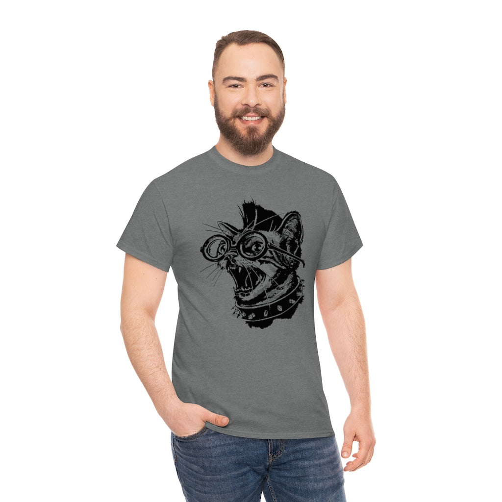 Punk Rock Cat | Unisex | Heavy Cotton | T-Shirt | Punk Music | Cat Lover