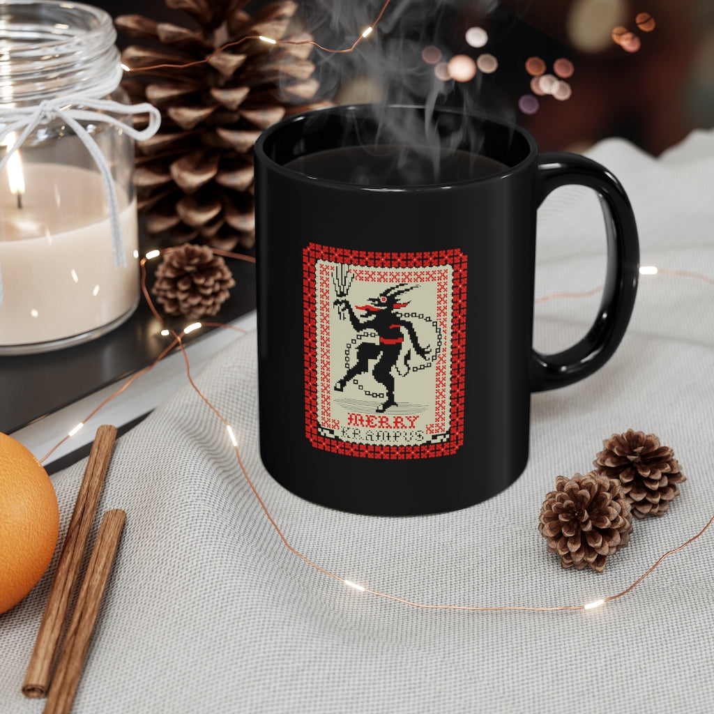 Merry Krampus | Ugly Christmas Sweater | Mug | 11 oz | Ceramic | Horror | Scary Christmas | Gift