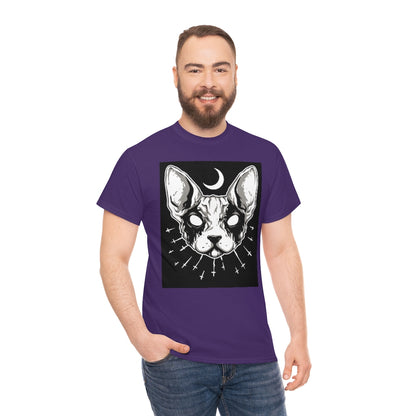 Occult Cat | Unisex | Heavy Cotton | T-Shirt | Halloween | Wiccan | Black Magic | Gothic