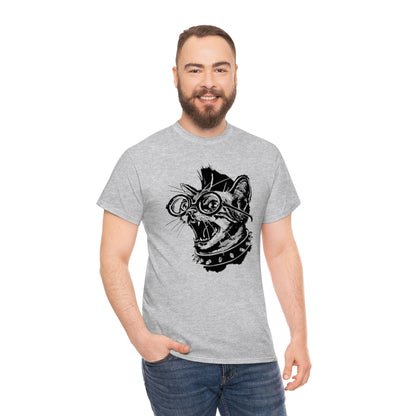 Punk Rock Cat | Unisex | Heavy Cotton | T-Shirt | Punk Music | Cat Lover