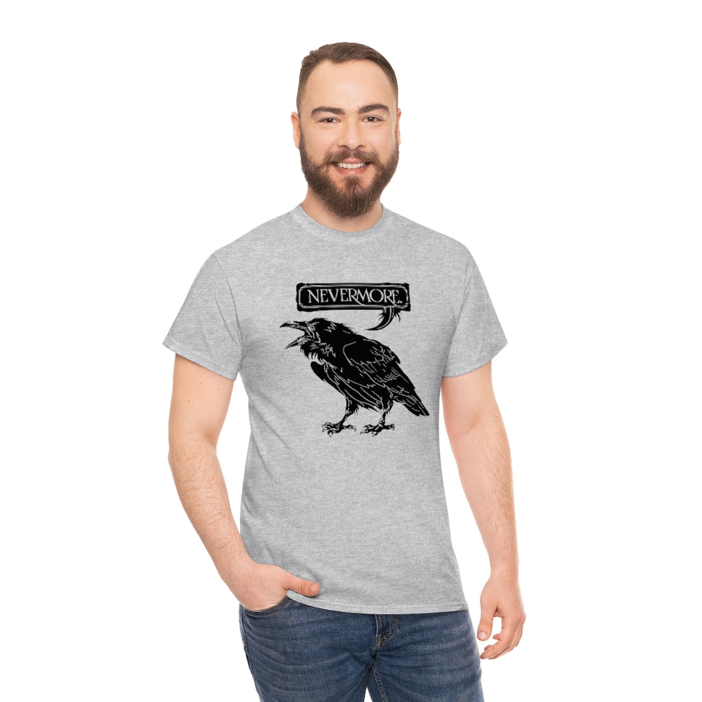 Nevermore | The Raven | Unisex | Heavy Cotton | T-Shirt | Edgar Allan Poe | Literature | Poetry | Gothic