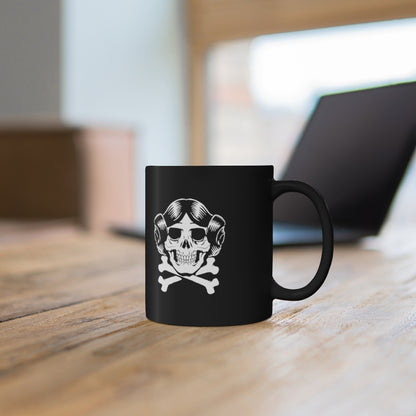 Space Princess Skull | Mug | 11 oz | Ceramic | Funny | Sci fi | Leia | Skull & Bones