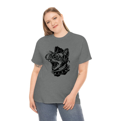 Punk Rock Cat | Unisex | Heavy Cotton | T-Shirt | Punk Music | Cat Lover