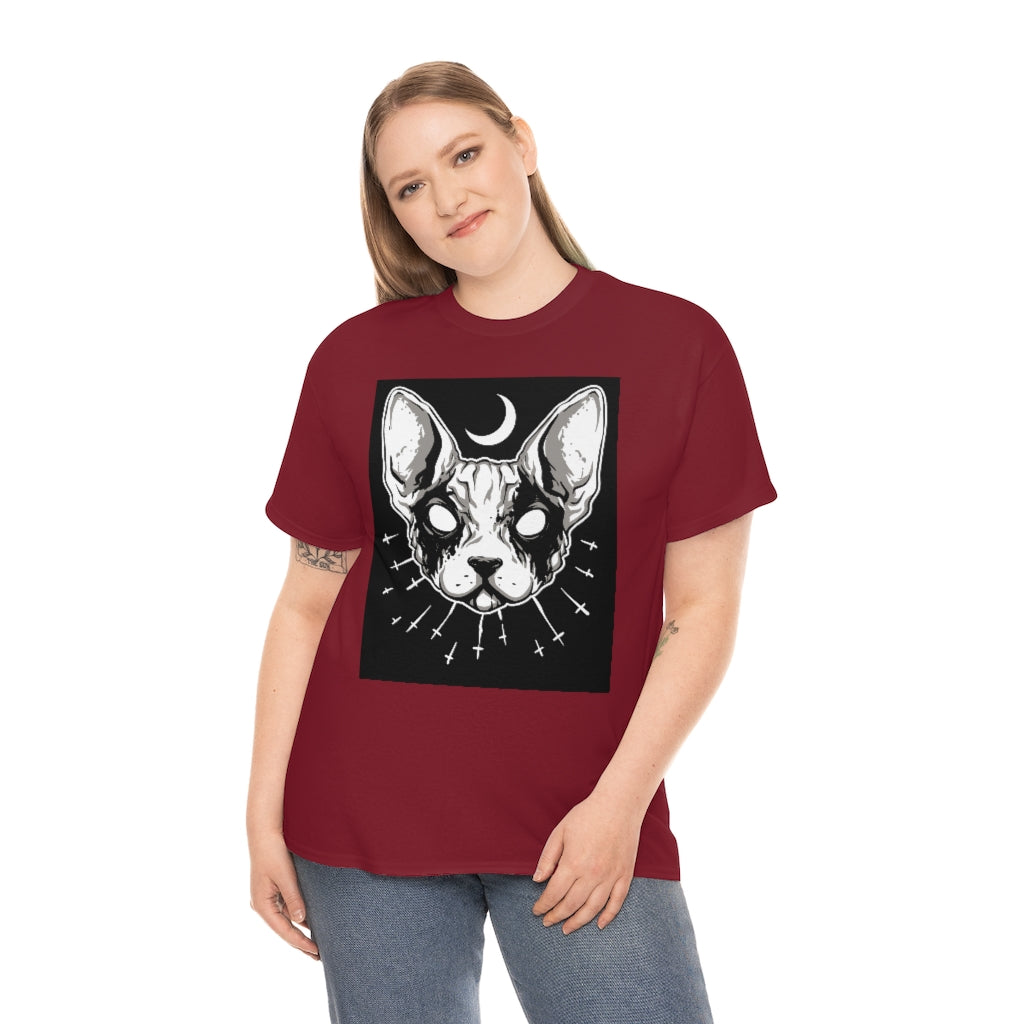 Occult Cat | Unisex | Heavy Cotton | T-Shirt | Halloween | Wiccan | Black Magic | Gothic