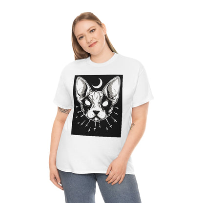 Occult Cat | Unisex | Heavy Cotton | T-Shirt | Halloween | Wiccan | Black Magic | Gothic