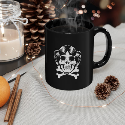 Space Princess Skull | Mug | 11 oz | Ceramic | Funny | Sci fi | Leia | Skull & Bones