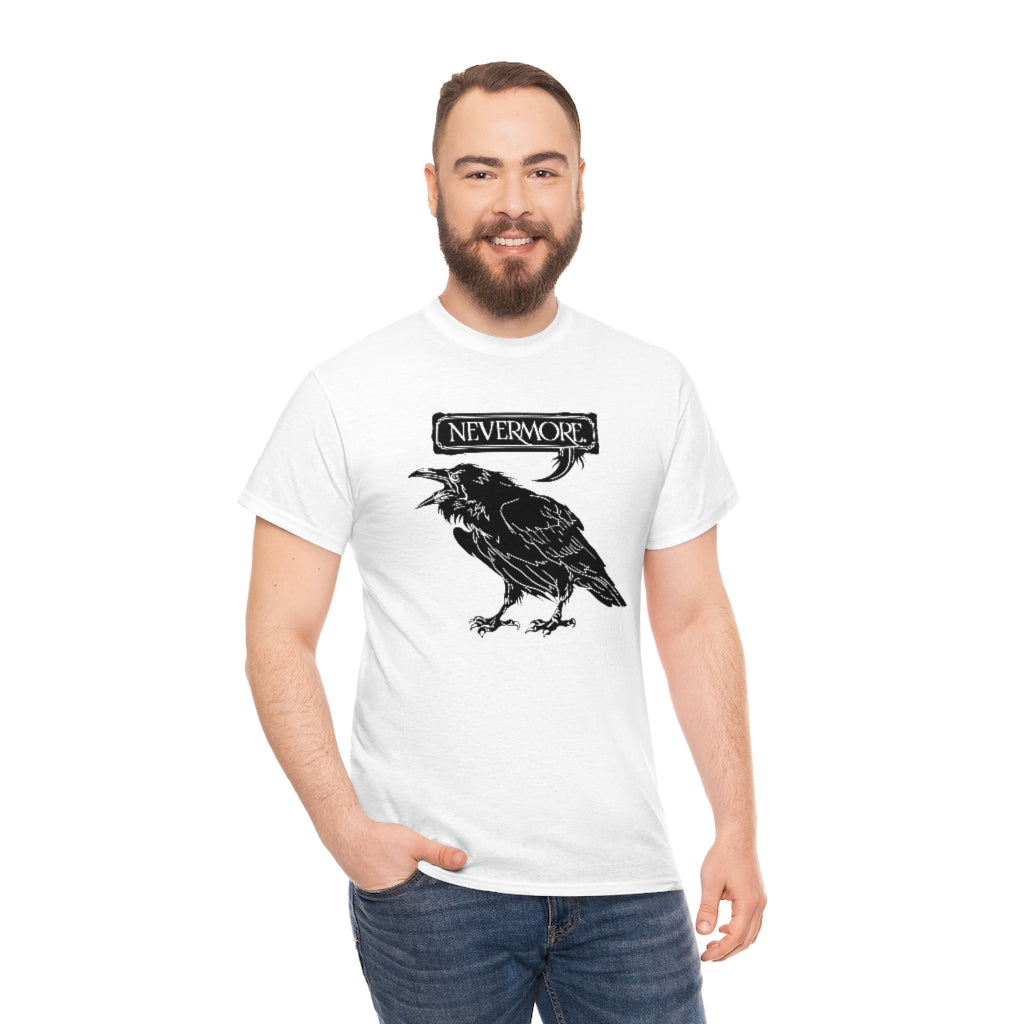 Nevermore | The Raven | Unisex | Heavy Cotton | T-Shirt | Edgar Allan Poe | Literature | Poetry | Gothic