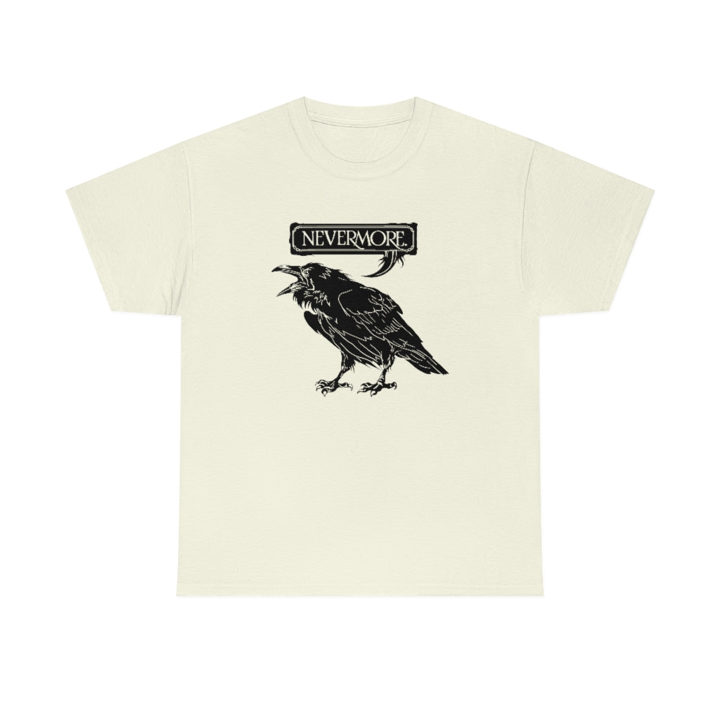 Nevermore | The Raven | Unisex | Heavy Cotton | T-Shirt | Edgar Allan Poe | Literature | Poetry | Gothic