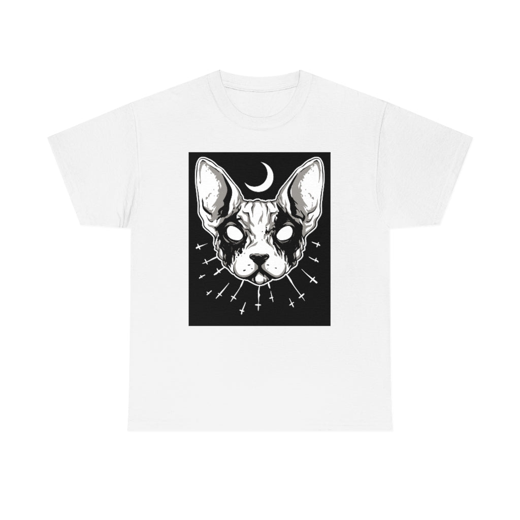 Occult Cat | Unisex | Heavy Cotton | T-Shirt | Halloween | Wiccan | Black Magic | Gothic