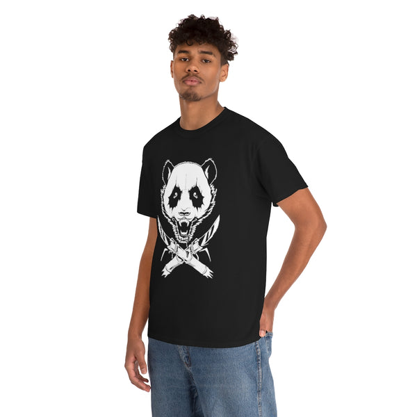 Black Metal Panda | Unisex | Heavy Cotton | T-Shirt | Funny | Music | Metal Music | Panda | Goth