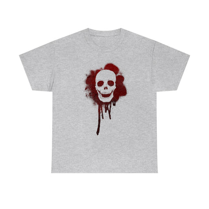 Blood Splatter Skull | Unisex | Heavy Cotton | T-Shirt | Gothic | Horror