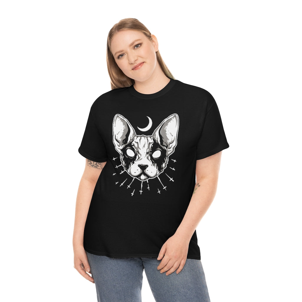 Occult Cat | Unisex | Heavy Cotton | T-Shirt | Halloween | Wiccan | Black Magic | Gothic