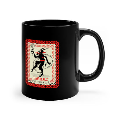 Merry Krampus | Ugly Christmas Sweater | Mug | 11 oz | Ceramic | Horror | Scary Christmas | Gift