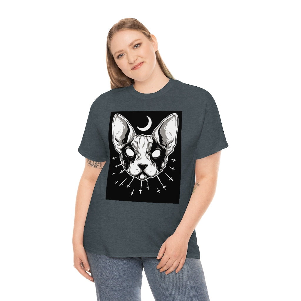 Occult Cat | Unisex | Heavy Cotton | T-Shirt | Halloween | Wiccan | Black Magic | Gothic