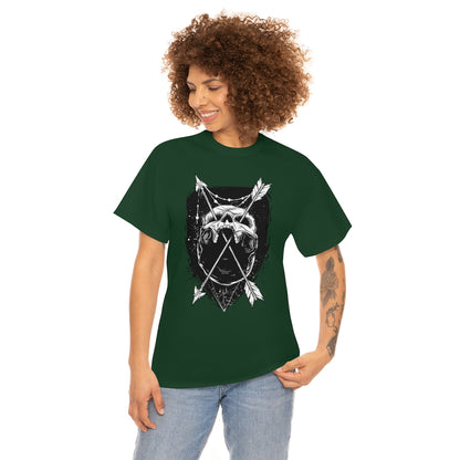 Arrows Through Skull | Unisex | Heavy Cotton | T-Shirt | Gothic | Indigenous | Death