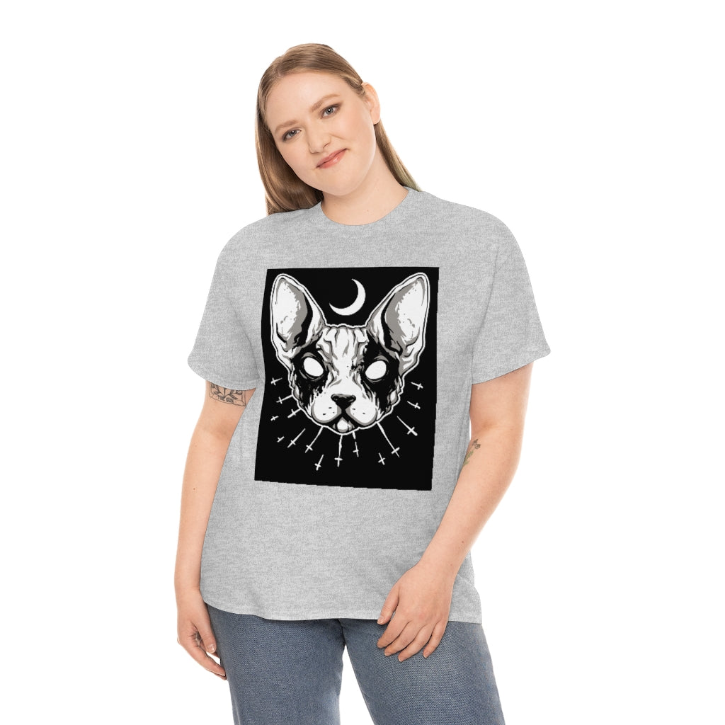 Occult Cat | Unisex | Heavy Cotton | T-Shirt | Halloween | Wiccan | Black Magic | Gothic