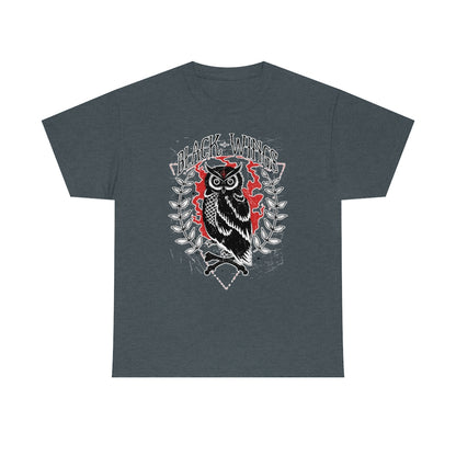 Black Wings | Owl | Unisex | Heavy Cotton | T-Shirt | Gothic | Nature