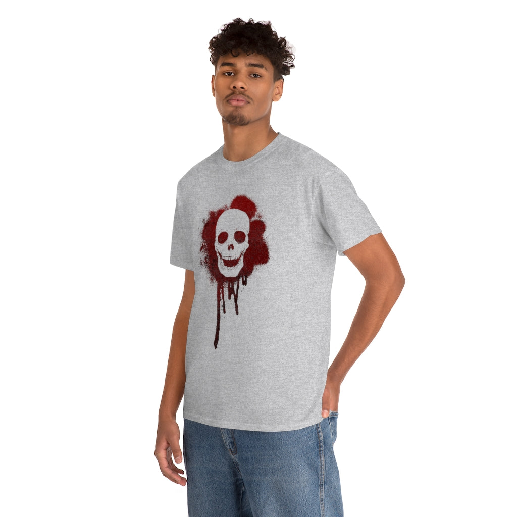 Blood Splatter Skull | Unisex | Heavy Cotton | T-Shirt | Gothic | Horror