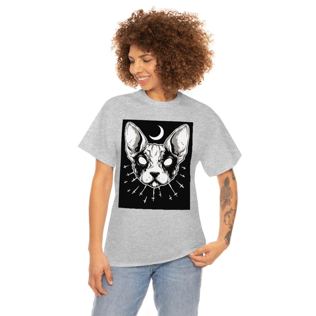 Occult Cat | Unisex | Heavy Cotton | T-Shirt | Halloween | Wiccan | Black Magic | Gothic