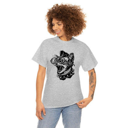 Punk Rock Cat | Unisex | Heavy Cotton | T-Shirt | Punk Music | Cat Lover