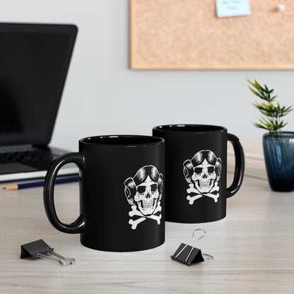 Space Princess Skull | Mug | 11 oz | Ceramic | Funny | Sci fi | Leia | Skull & Bones