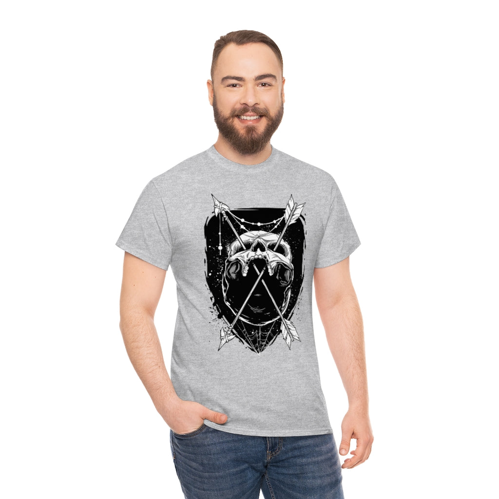 Arrows Through Skull | Unisex | Heavy Cotton | T-Shirt | Gothic | Indigenous | Death