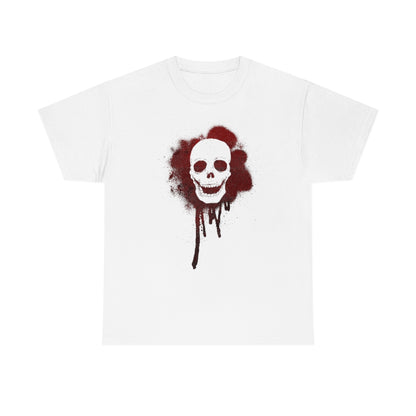 Blood Splatter Skull | Unisex | Heavy Cotton | T-Shirt | Gothic | Horror