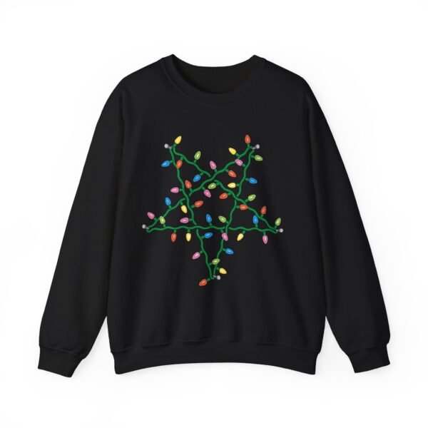 Holiday Pentagram Unisex Sweatshirt – Cozy, Creepy & Full of Cheer