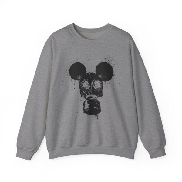 Gas Mask Mouse Unisex Sweatshirt – Soft, Strange, and Slightly Sinister