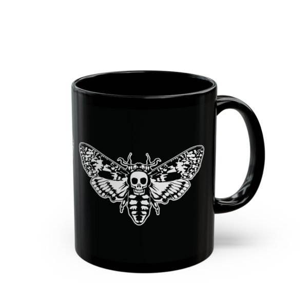 Death's Head Moth Black Mug – Dark Elegance with Every Sip