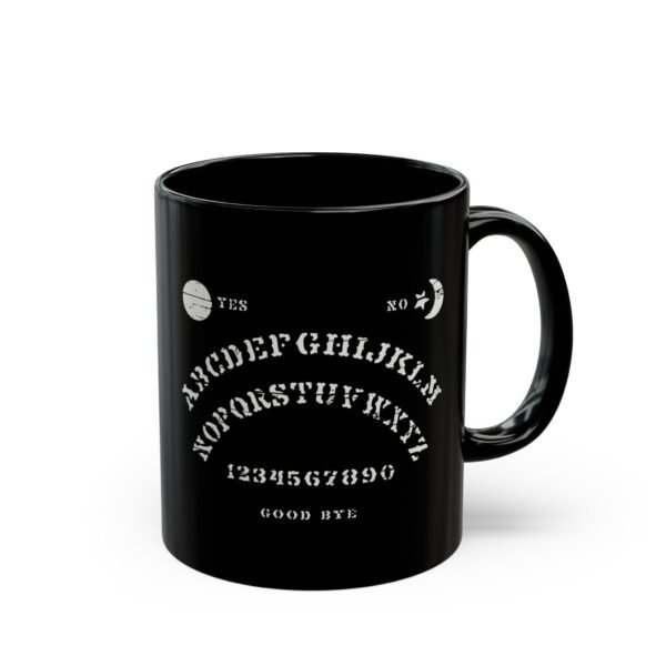Ouija Board Black Mug – Sip with a Spirit of Mystery